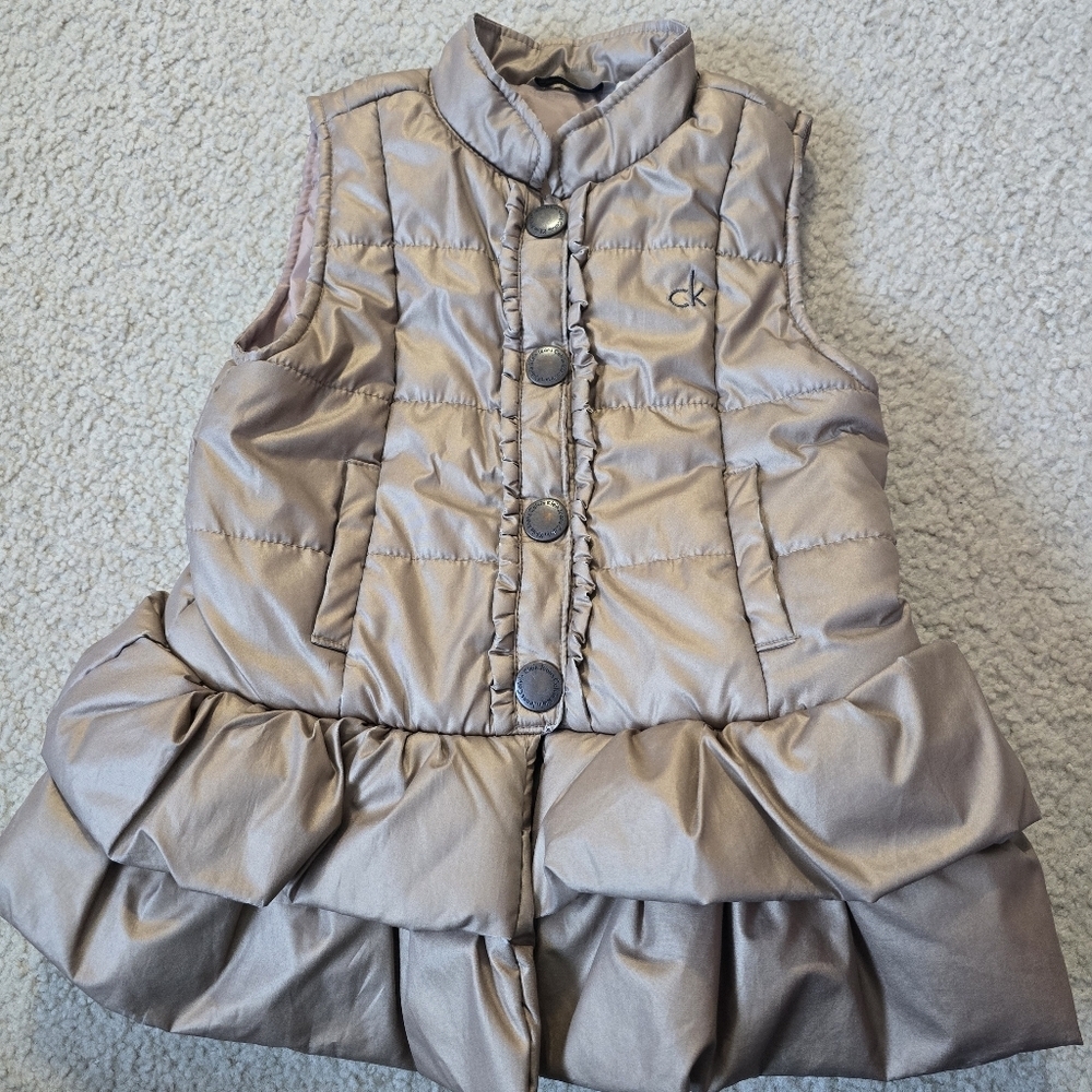 Calvin Klein YOUTH 5 Metallic Puffer Vest for Kids